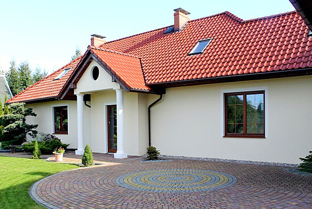 frontowa elewacja na ekskluzywną willę do sprzedaży Starogard Gdański