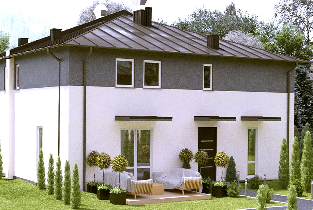 ciekawa architektonicznie bryła luksusowej willi do sprzedaży Ustroń
