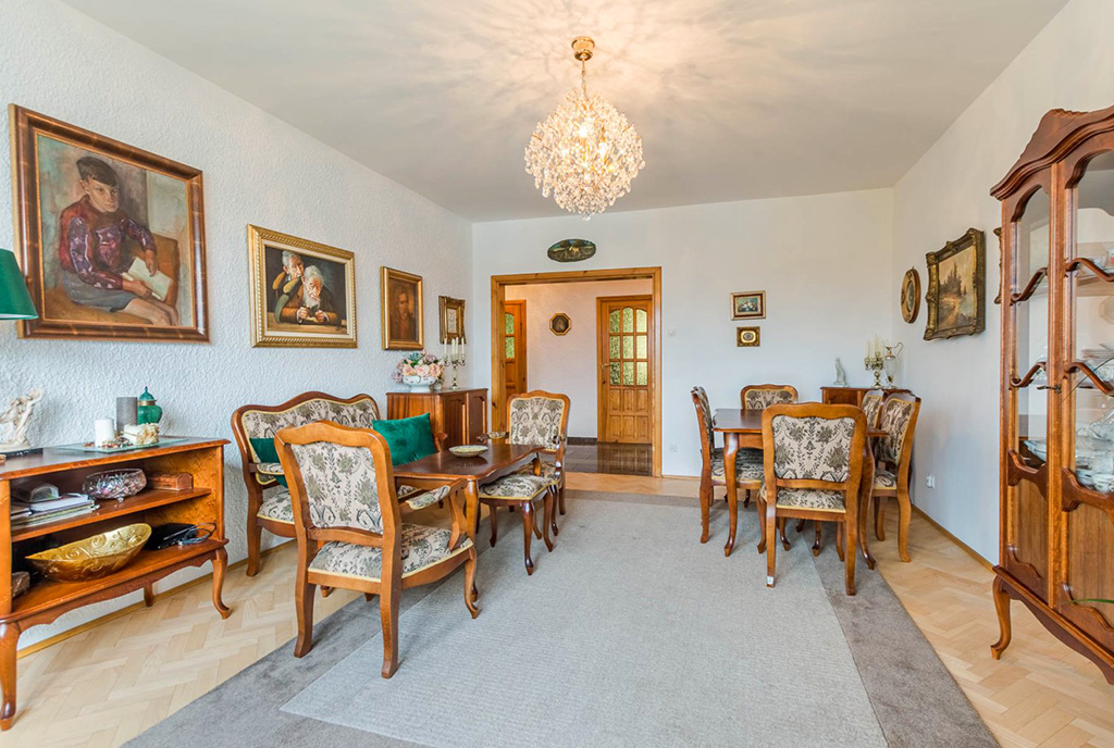 elegancki pokój dzienny w luksusowym apartamencie na sprzedaż Gdynia
