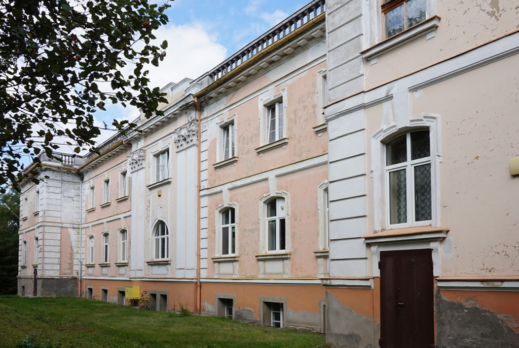 tylna elewacja luksusowego pałacu na sprzedaż Wielkopolska