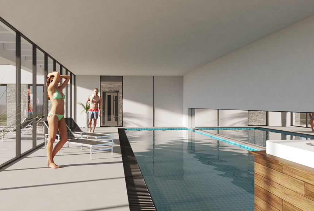 prywatny basen przy luksusowej willi na sprzedaż Wrocław