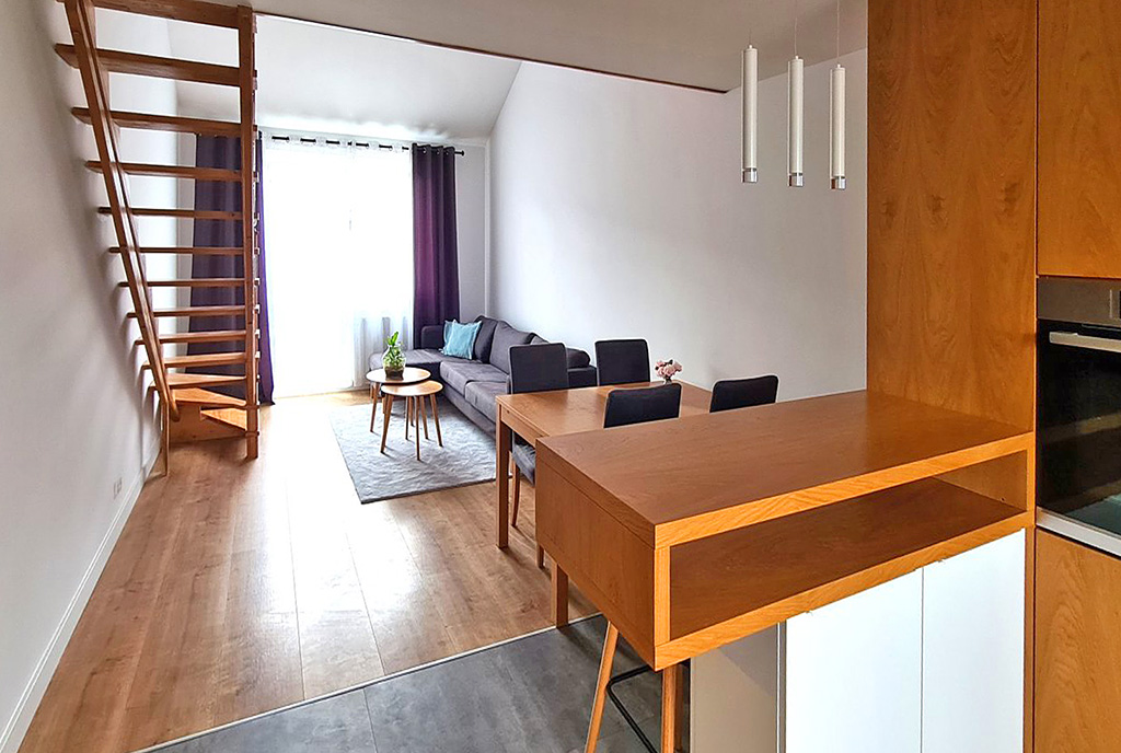 2-poziomowe wnętrze ekskluzywnego apartamentu do sprzedaży Gdańsk