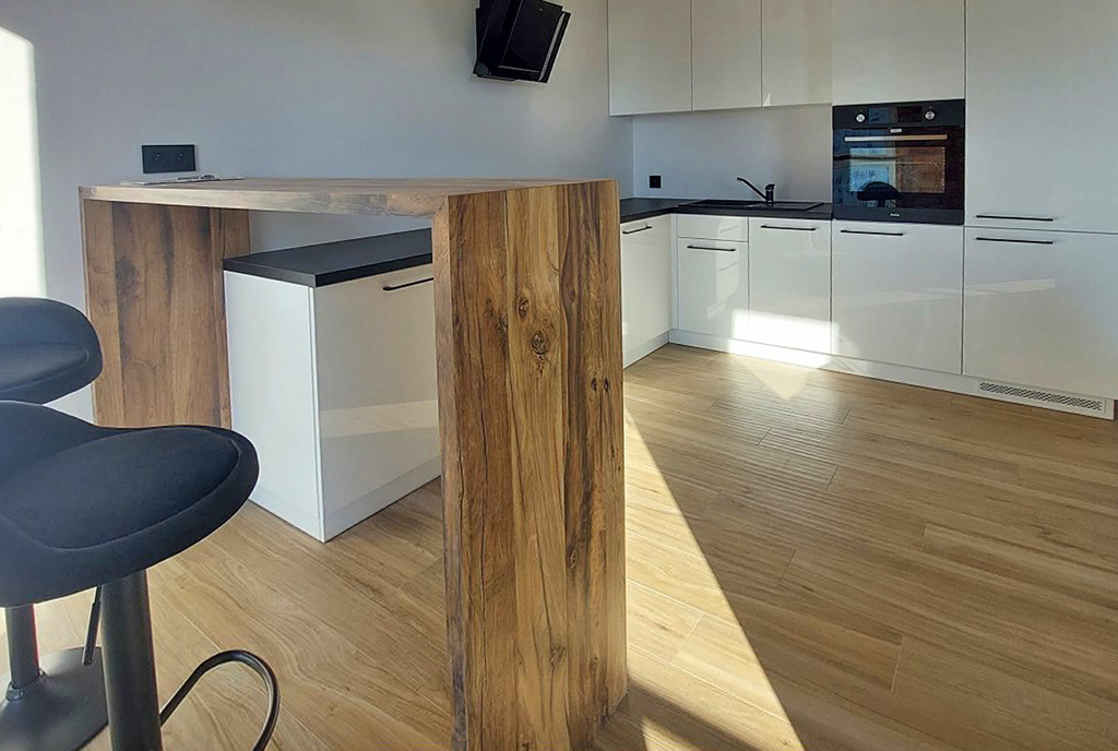 nowoczesna kuchnia w luksusowym apartamencie do wynajmu Piotrków Trybunalski