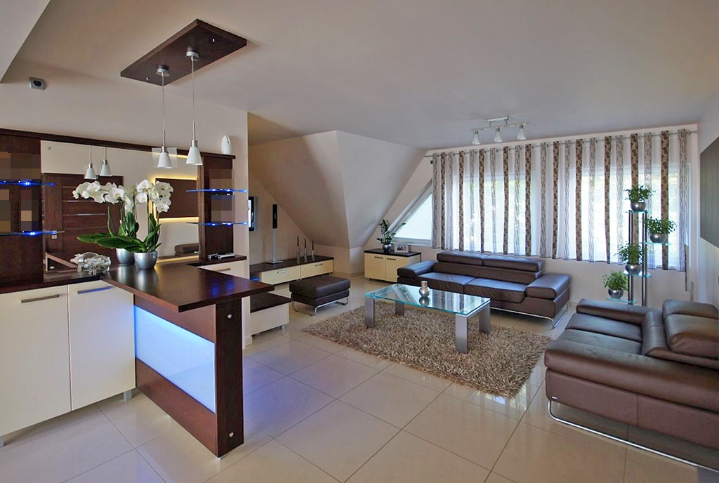 zbliżenia na salon w luksusowym apartamencie do wynajmu Szczecin (okolice)
