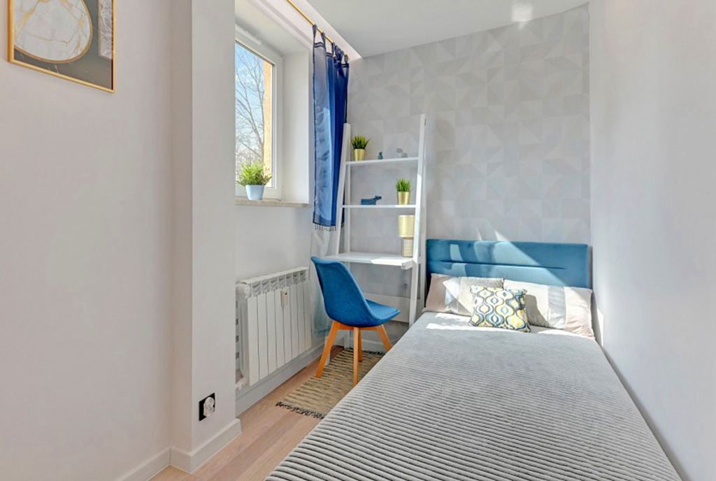 przytulna i prywatna sypialnia w ekskluzywnym apartamencie na sprzedaż Gdańsk