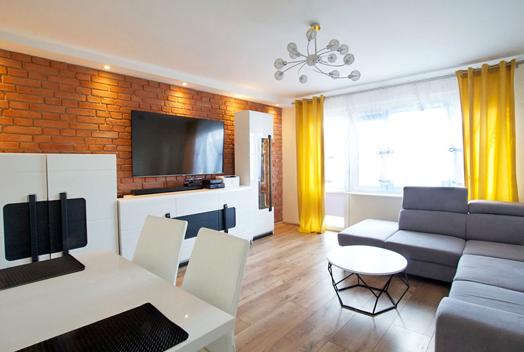 elegancki pokój dzienny w ekskluzywnym apartamencie do sprzedaży Gorzów Wielkopolski