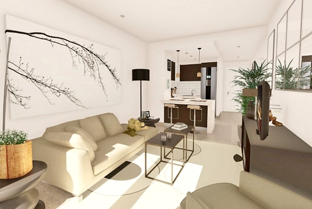 ekskluzywny pokój dzienny w luksusowym apartamencie na sprzedaż Hiszpania (Manilva, Malaga)