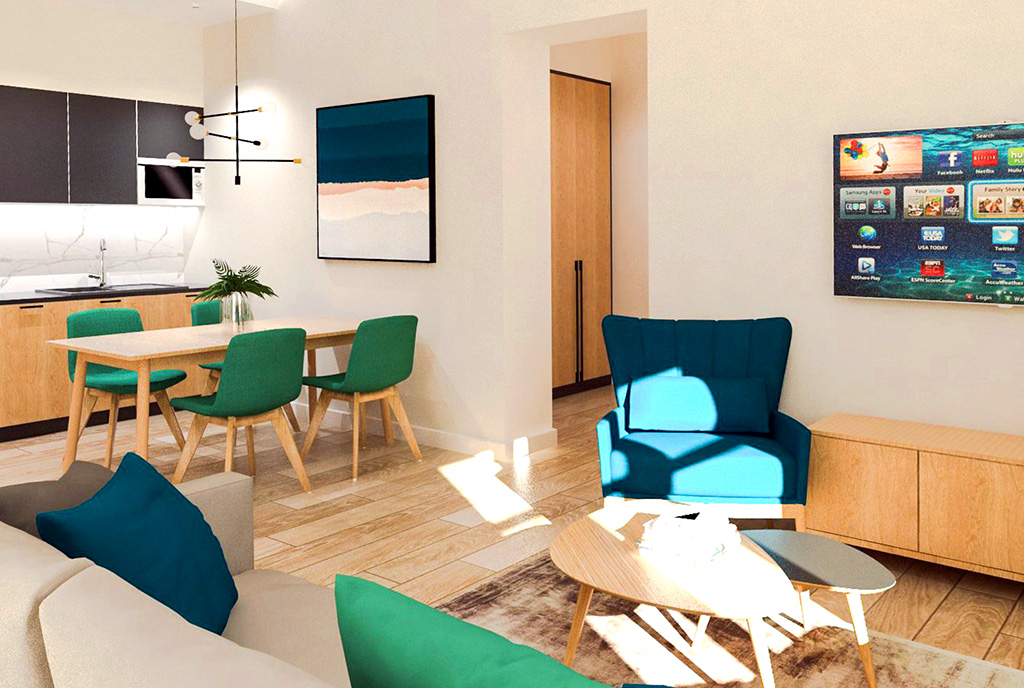 imponujące nowoczesnością wnętrze ekskluzywnego apartamentu do sprzedaży Kłodzko (okolice)