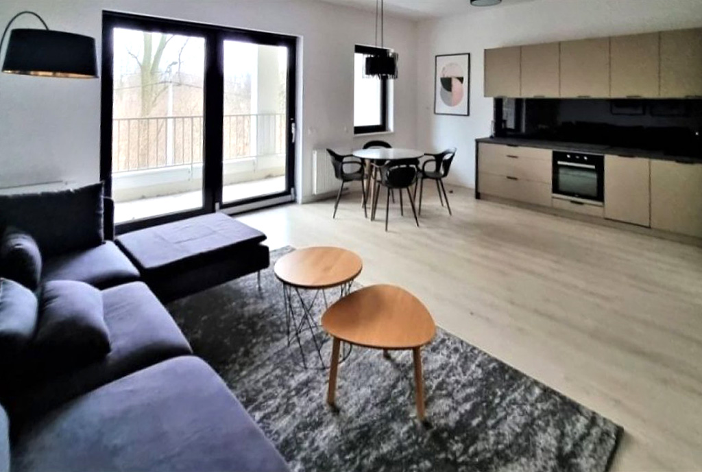 komfortowy salon w ekskluzywnym apartamencie do sprzedaży Łódź