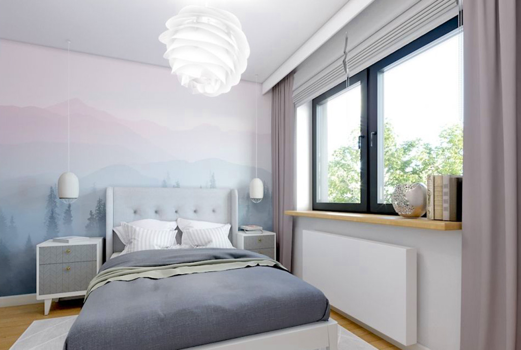 elegancka sypialnia w luksusowym apartamencie na sprzedaż Myszków