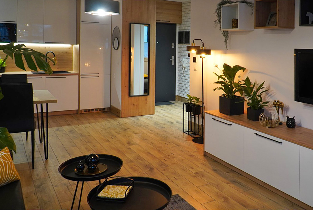 funkcjonalny hol w ekskluzywnym apartamencie do sprzedaży Szczecin
