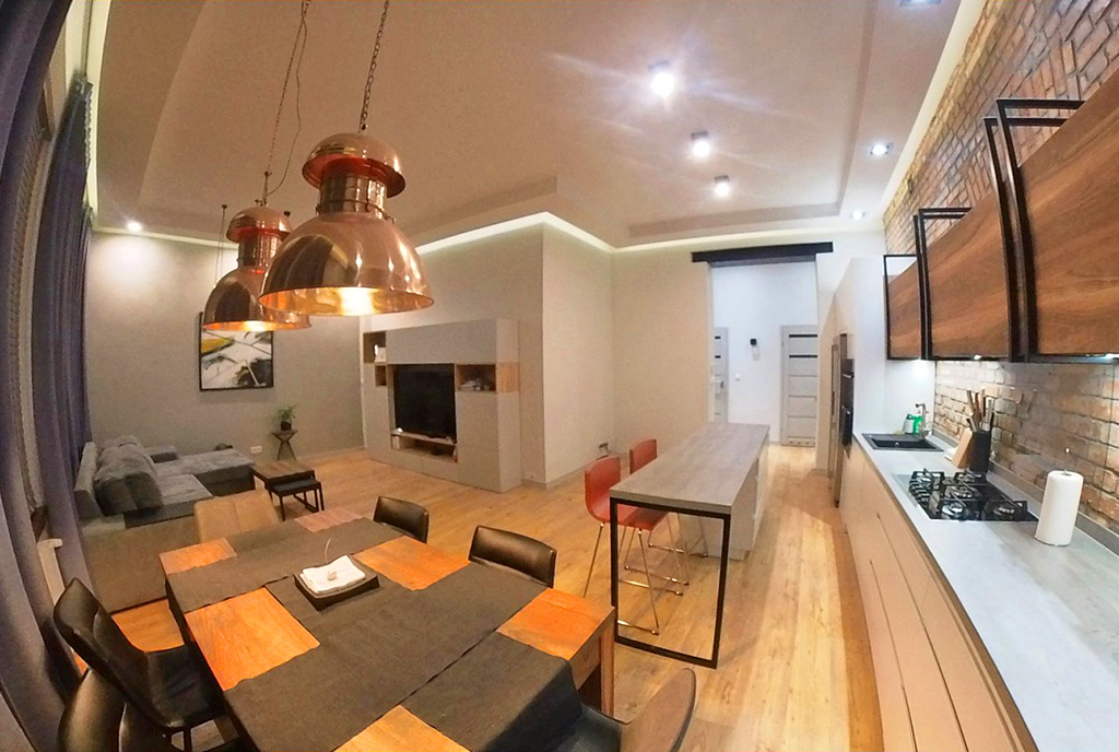 widok na jadalnię w luksusowym apartamencie na sprzedaż Wałbrzych (okolice)