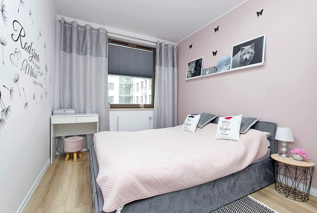 zaciszna sypialnia w ekskluzywnym apartamencie do sprzedaży Gdańsk