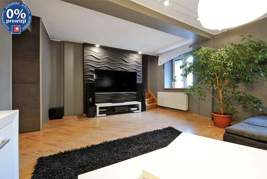 druga strona salonu w luksusowym apartamencie na sprzedaż Katowice (okolice)