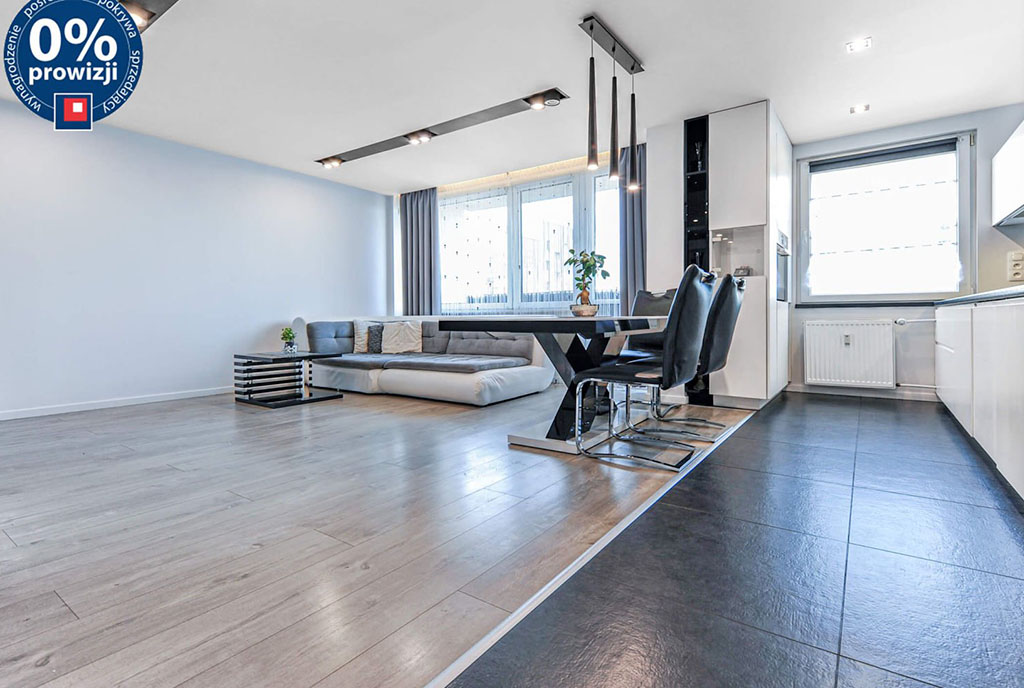 przestronne wnętrze luksusowego apartamentu na sprzedaż Katowice (okolice)