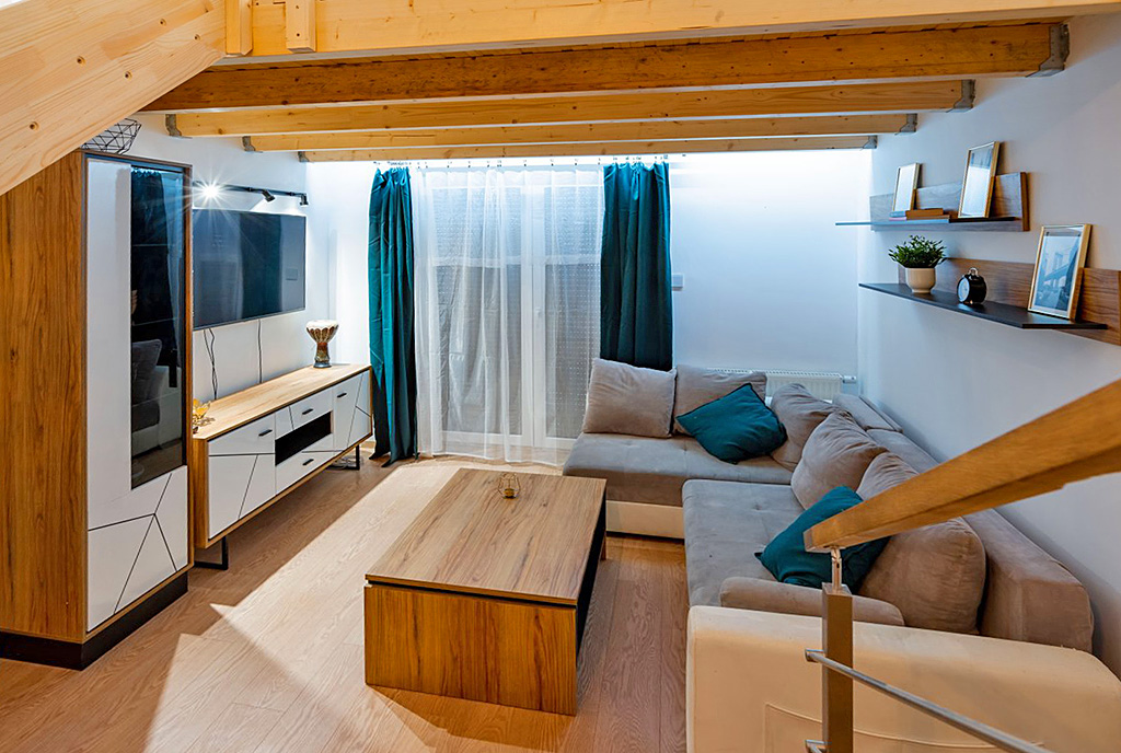 fragment salonu w luksusowym apartamencie na sprzedaż Szczecin