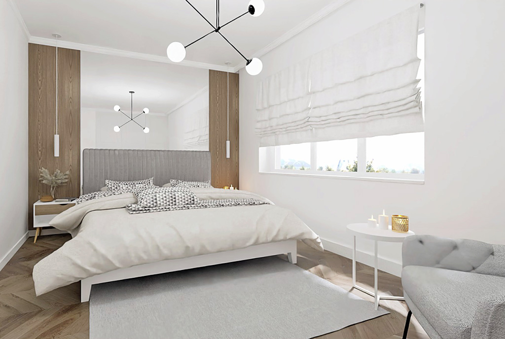 zaciszna sypialnia w luksusowej willi na sprzedaż Szczecin (okolice)