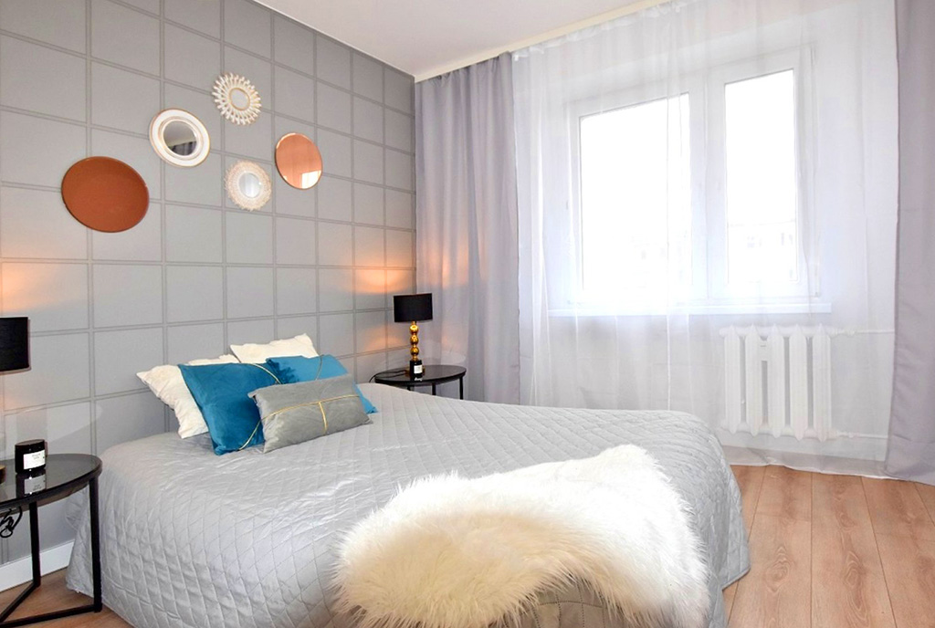 zaciszna sypialnia w ekskluzywnym apartamencie na sprzedaż Inowrocław