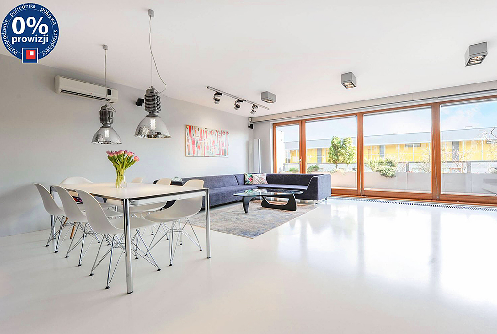 jadalnia oraz salon w ekskluzywnym apartamencie do sprzedaży Katowice