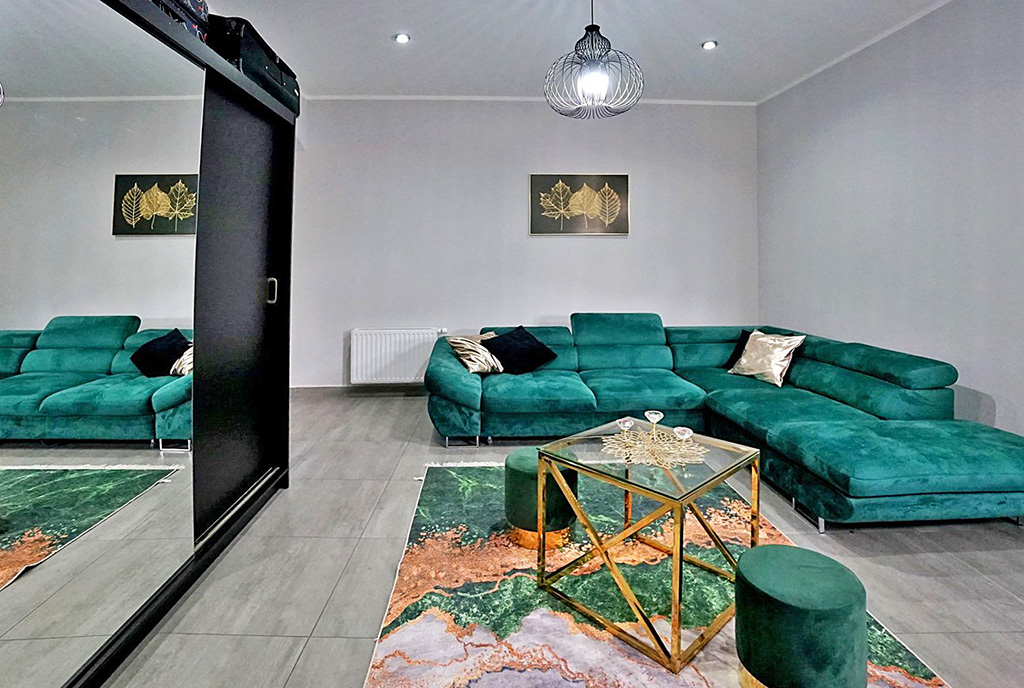 fragment pokoju dziennego w luksusowym apartamencie na sprzedaż Gorzów Wielkopolski