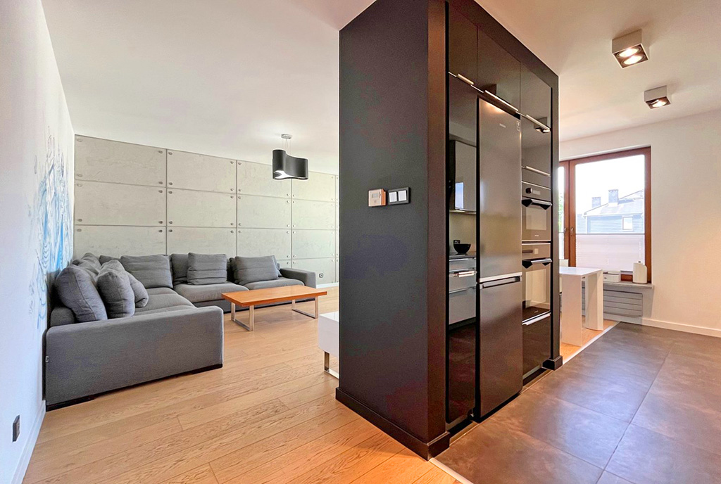 nowoczesna aranżacja wnętrza luksusowego apartamentu do wynajmu Szczecin