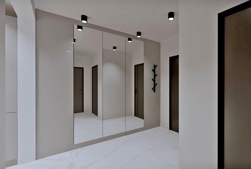 efektowny hol w ekskluzywnym apartamencie na sprzedaż Piotrków Trybunalski