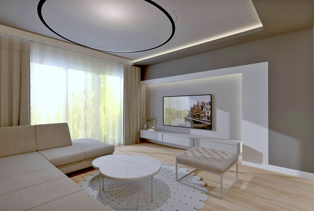 zbliżenie na salon w ekskluzywnym apartamencie na sprzedaż Piotrków Trybunalski