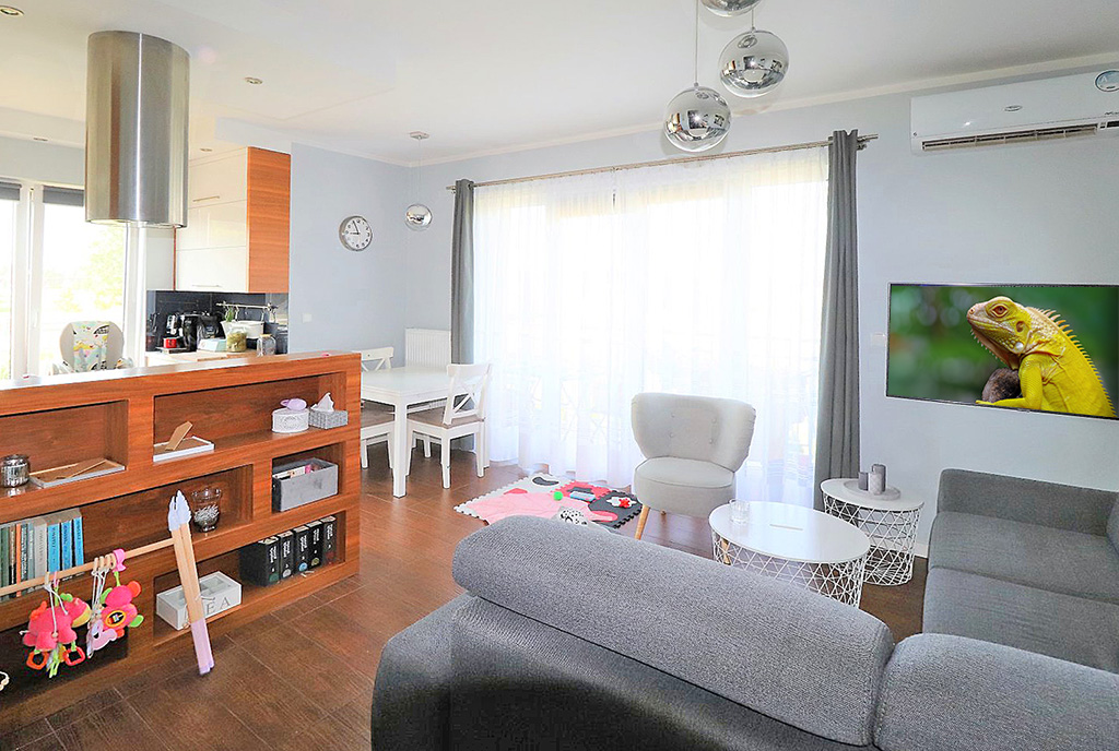 komfortowy salon w ekskluzywnym apartamencie do sprzedaży Bielsko-Biała (okolice)