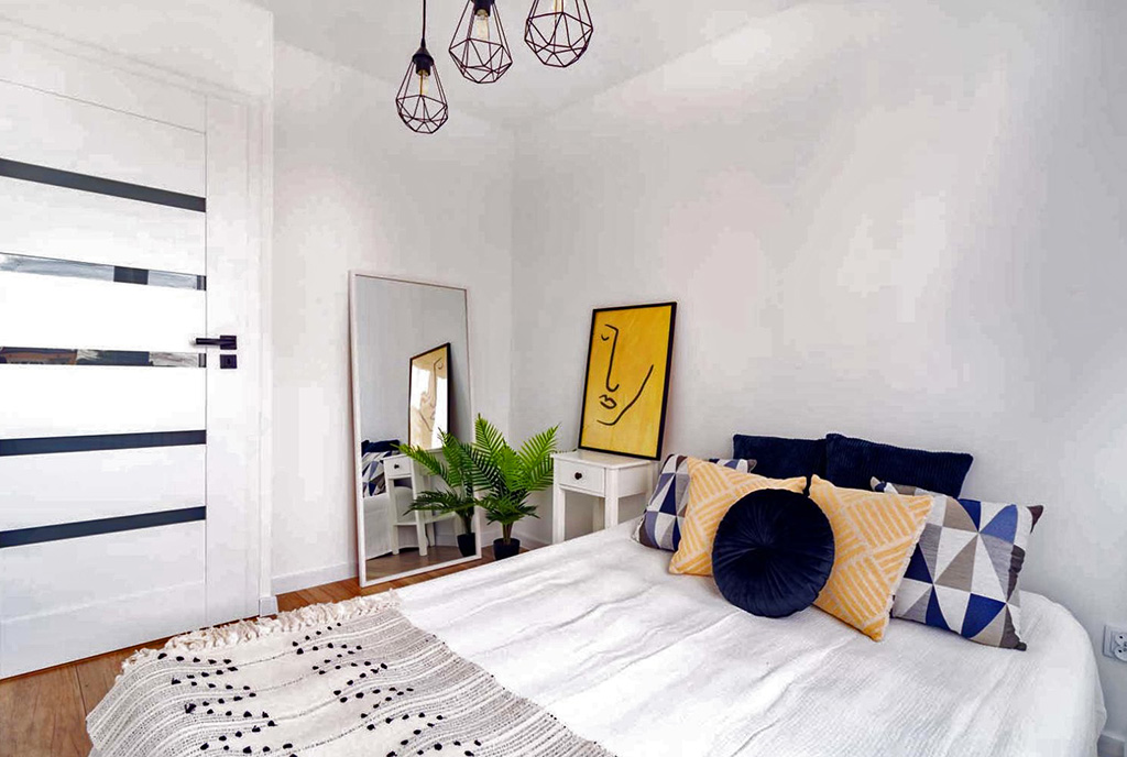 elegancka sypialnia w ekskluzywnym apartamencie do sprzedaży Tarnów