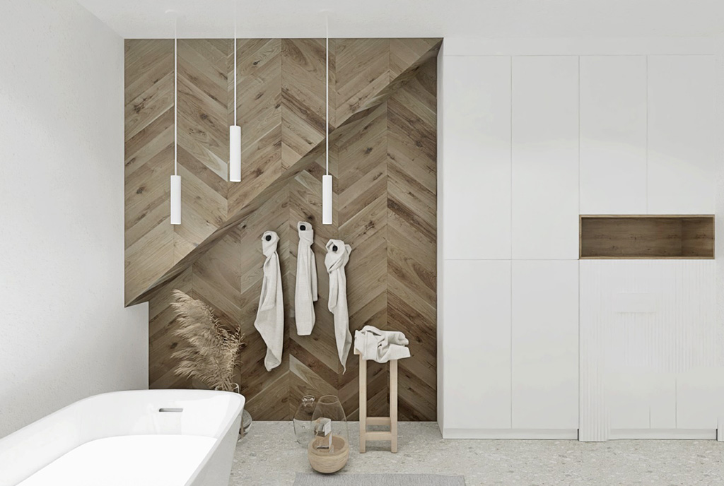 widok z innej perspektywy na łazienkę w luksusowej willi do sprzedaży Szczecin (okolice)