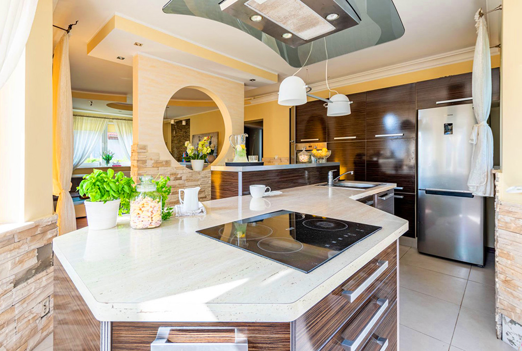 nowoczesna kuchnia w luksusowej willi do sprzedaży Elbląg