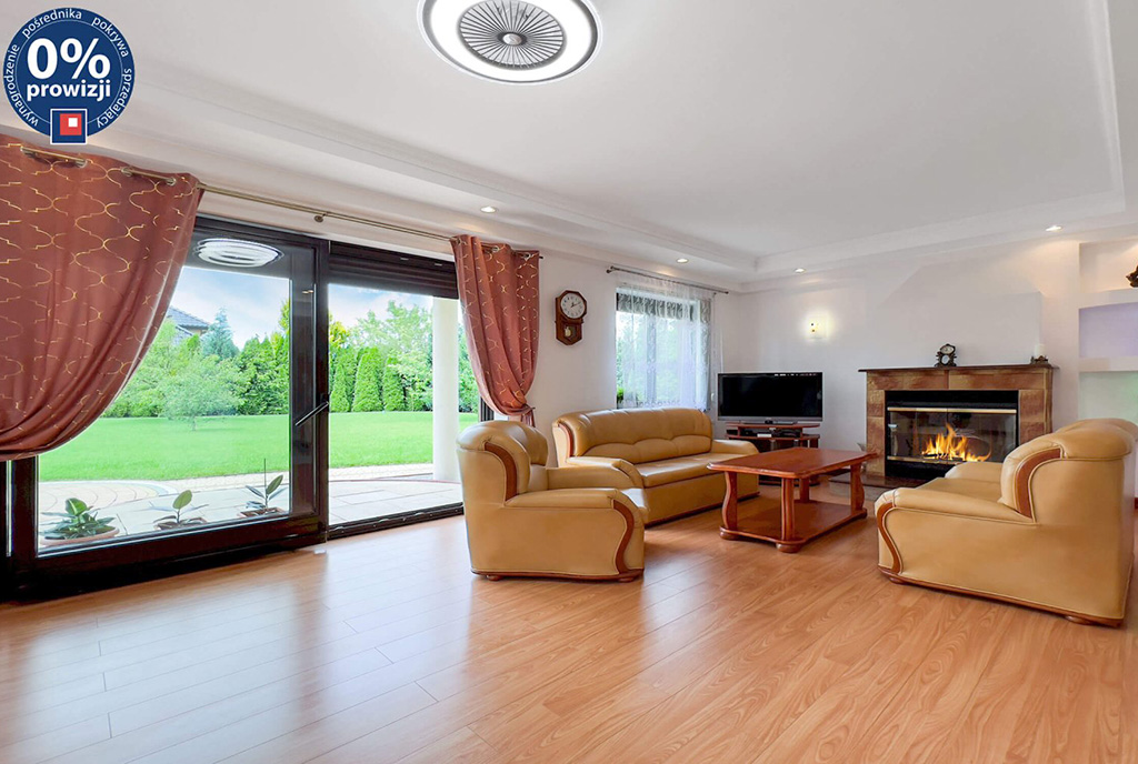 kameralny salon w luksusowej willi na sprzedaż Katowice (okolice)
