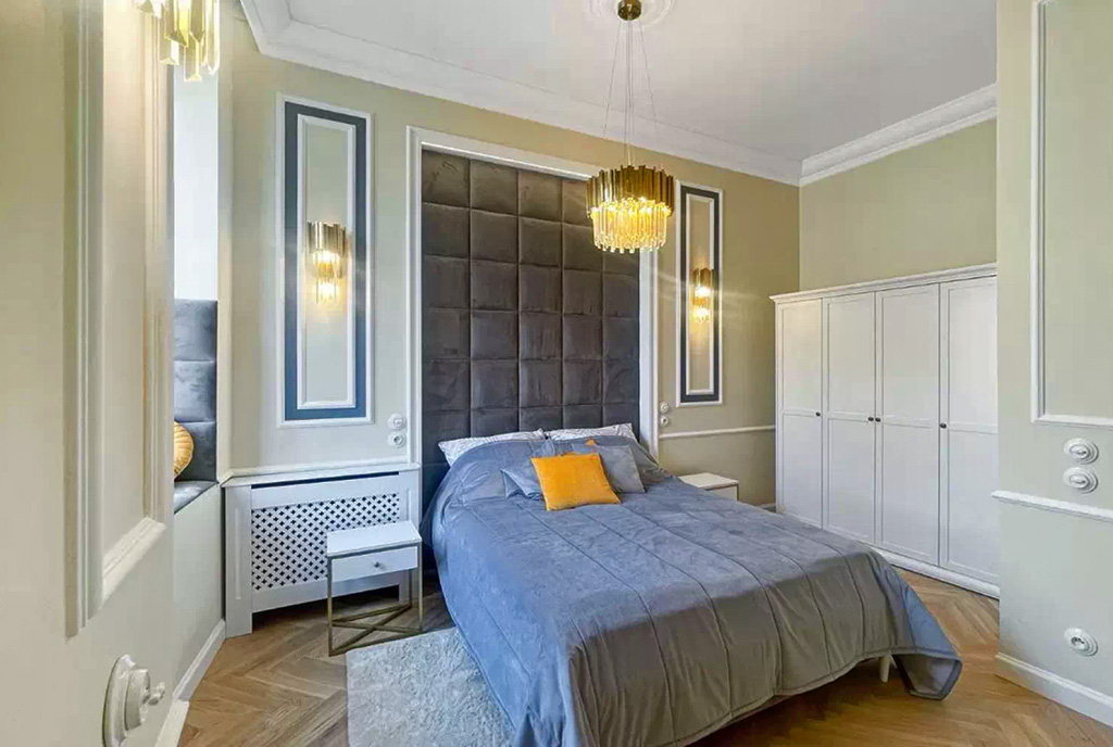 zaciszna sypialnia w luksusowym apartamencie do sprzedaży Gdańsk