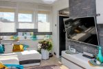 nowoczesny salon w ekskluzywnym apartamencie do sprzedaży Kalisz
