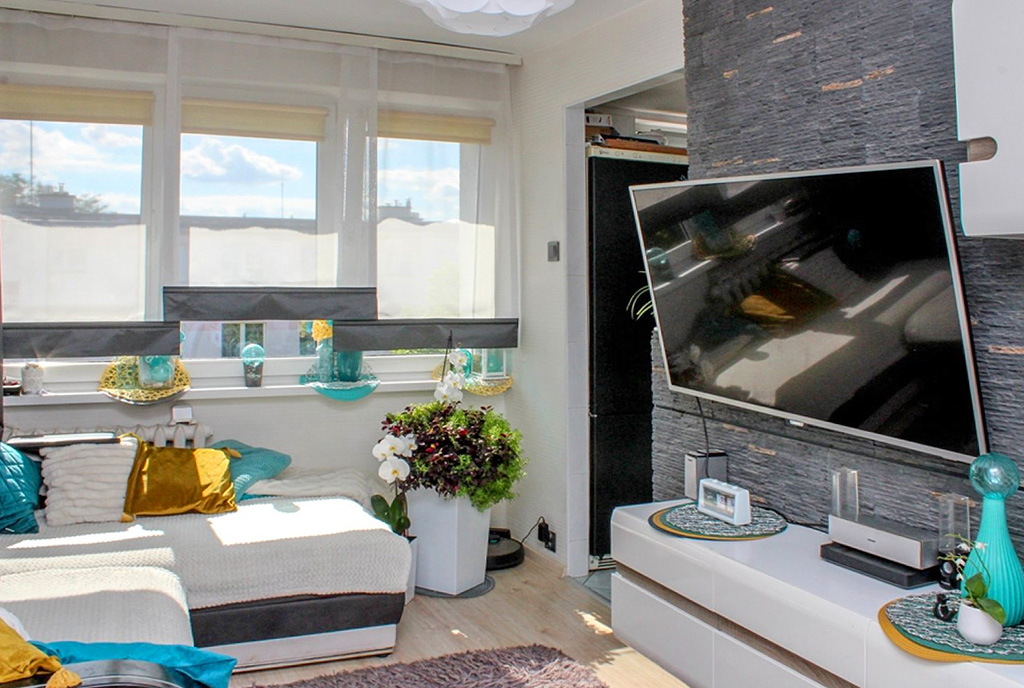 nowoczesny salon w ekskluzywnym apartamencie do sprzedaży Kalisz