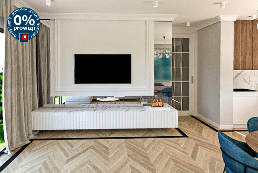 zapierający dech w piersiach salon w luksusowym apartamencie do sprzedaży Katowice (okolice)
