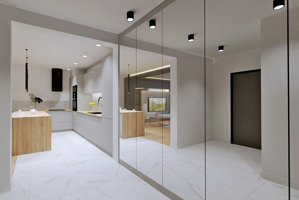 funkcjonalny hol w ekskluzywnym apartamencie do sprzedaży Piotrków Trybunalski