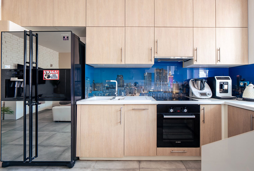 nowoczesna kuchnia w luksusowym apartamencie do sprzedaży Warszawa