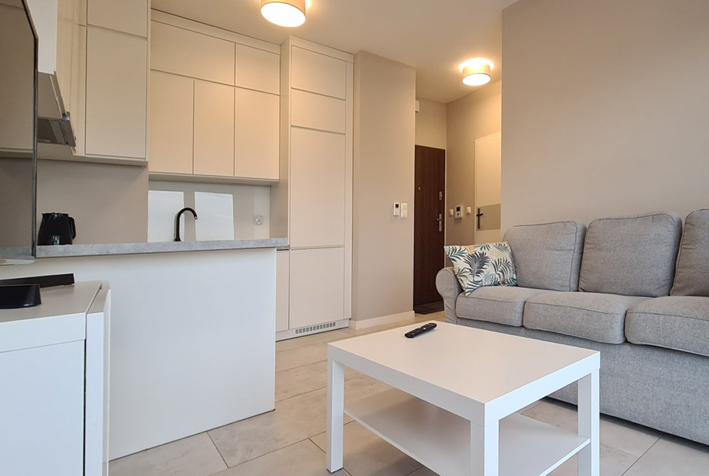 minimalistyczna stylistyka wnętrza ekskluzywnego apartamentu na wynajem Wieluń