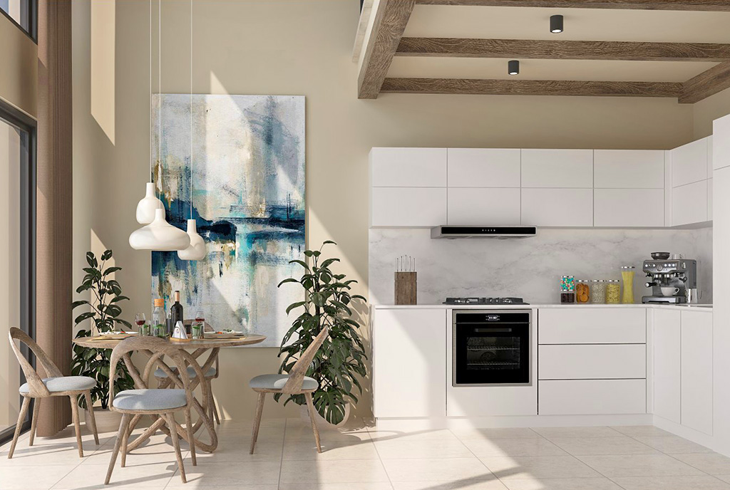komfortowa kuchnia w ekskluzywnym apartamencie do sprzedaży Cypr (Tatlisu)