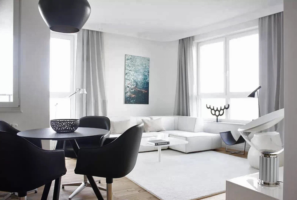 imponujący salon w ekskluzywnym apartamencie do sprzedaży Gdynia