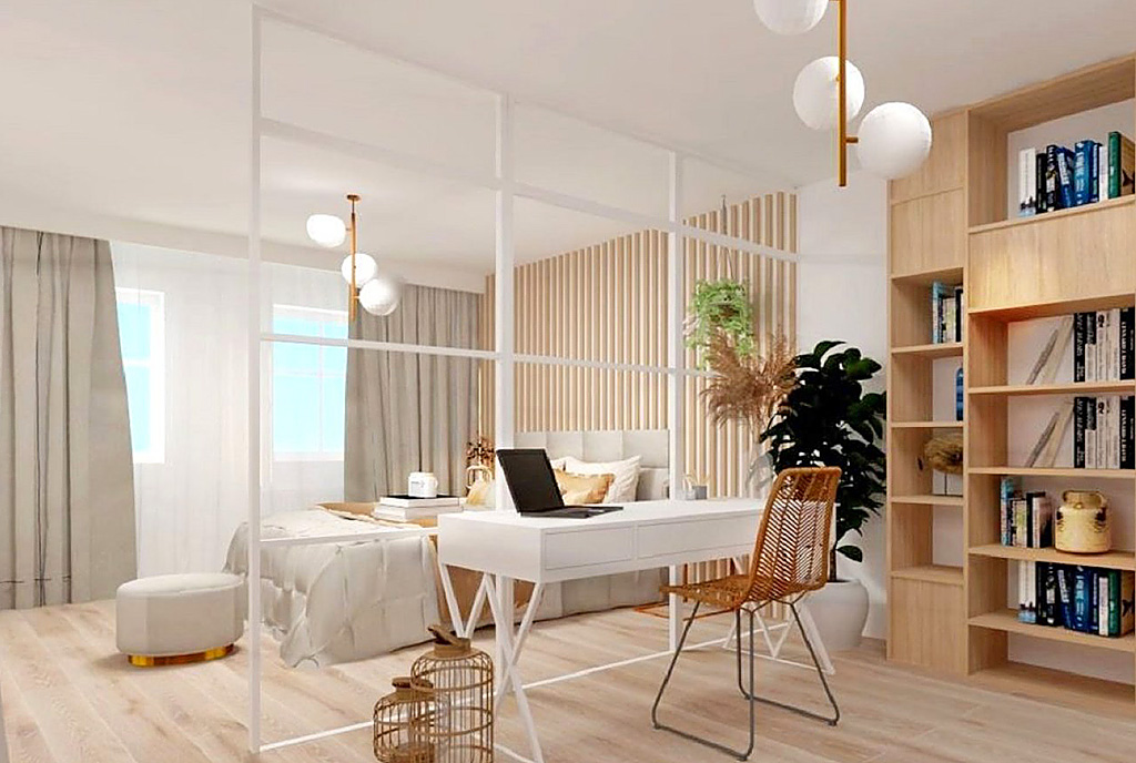 widok na jadalnię w luksusowym apartamencie do sprzedaży Zielona Góra (okolice)