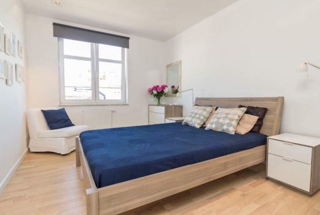 zaciszna sypialnia w luksusowym apartamencie do wynajmu Szczecin