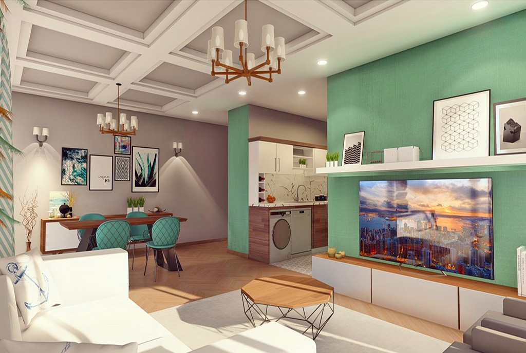 królewskie wnętrze ekskluzywnego apartamentu na sprzedaż Cypr (Iskele)