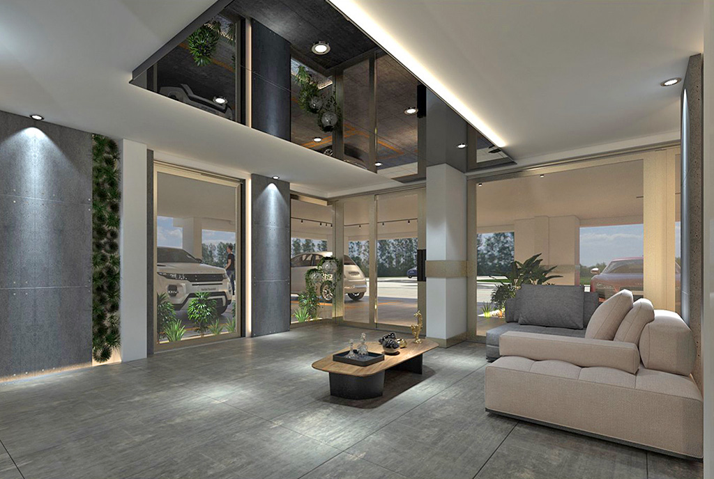 prestiżowe lobby w budynku, gdzie mieści się oferowany na sprzedaż luksusowy apartament Cypr (Iskele)
