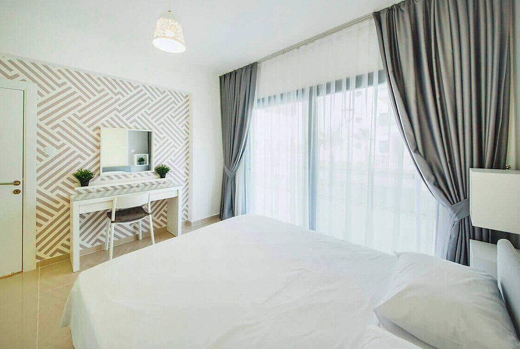 komfortowa sypialnia w ekskluzywnym apartamencie na sprzedażCypr (Iskele)