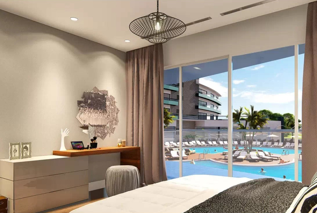 prywatna sypialnia w ekskluzywnym apartamencie na sprzedaż Cypr (Trikomo)