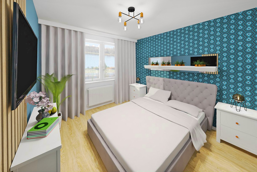 prywatna sypialnia w luksusowym apartamencie na sprzedaż Elbląg