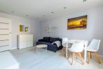 przestronny salon w ekskluzywnym apartamencie do wynajęcia Elbląg