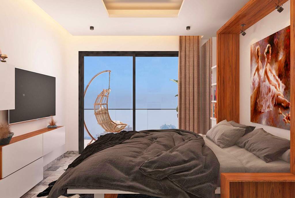 prywatna sypialnia w luksusowym apartamencie na sprzedaż Cypr (Iskele)